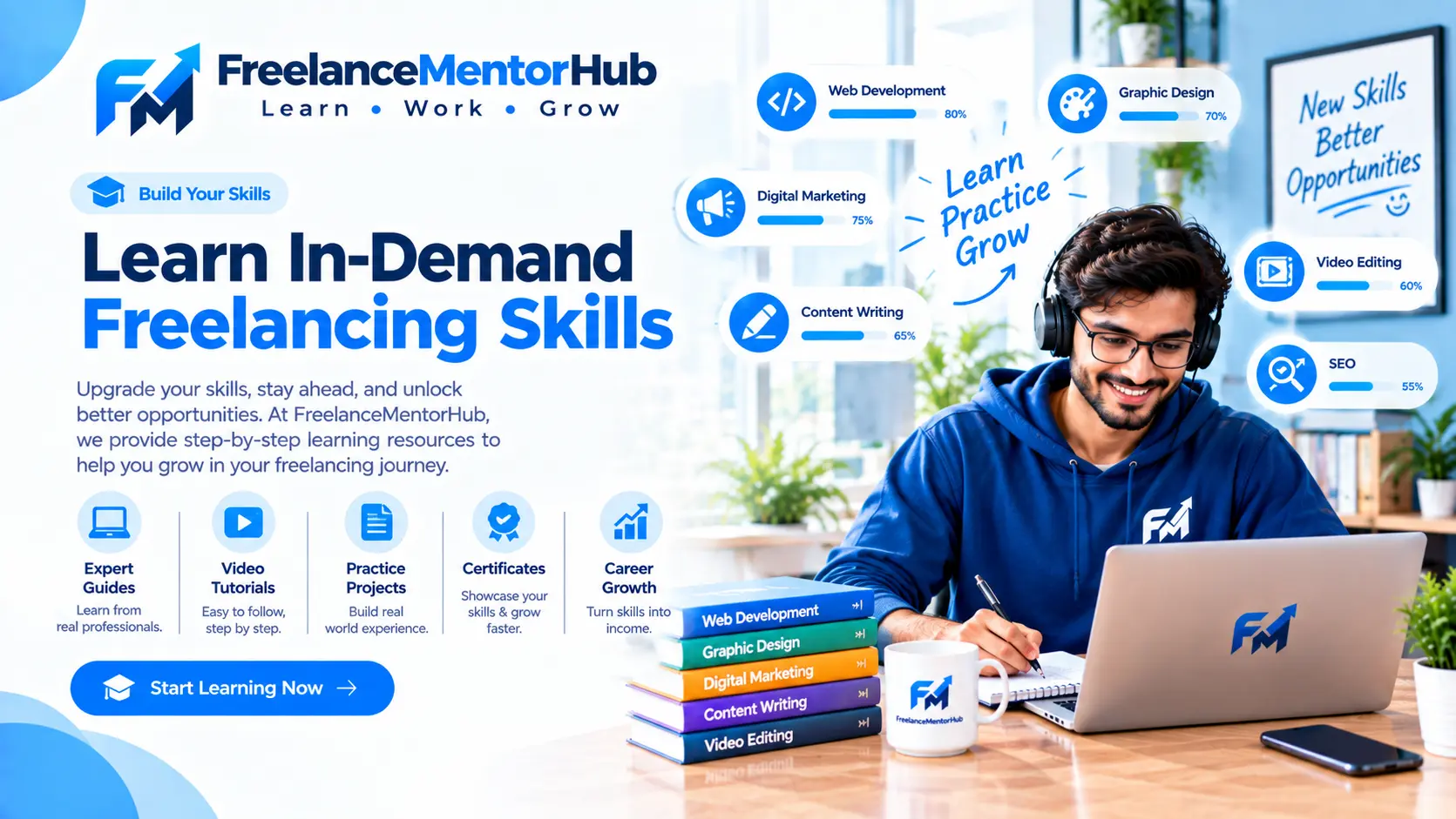 Person learning new digital skills for their career